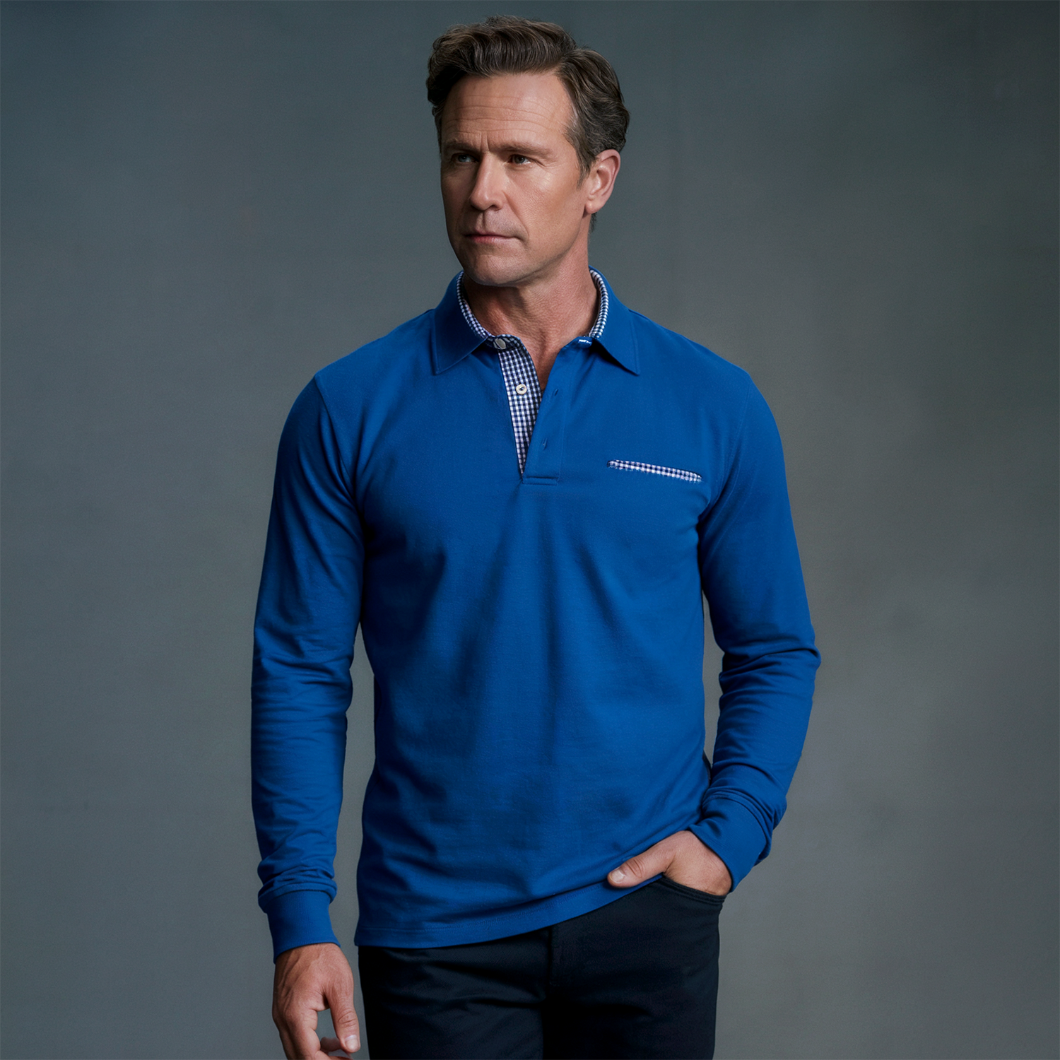 Gavin™ - Long Sleeve Polo Shirt