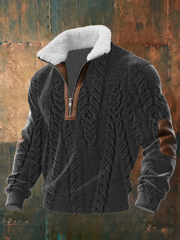 Radu™ | Quarter Zip Sweater with Padded Collar