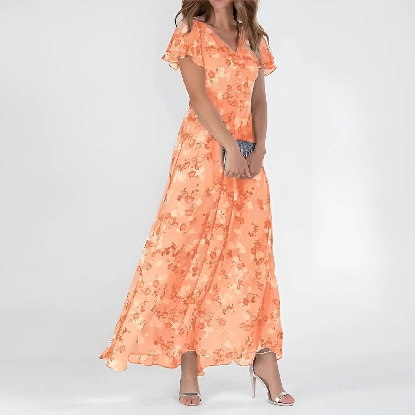 Regina - Floral V-Neck Maxi Dress for Summer