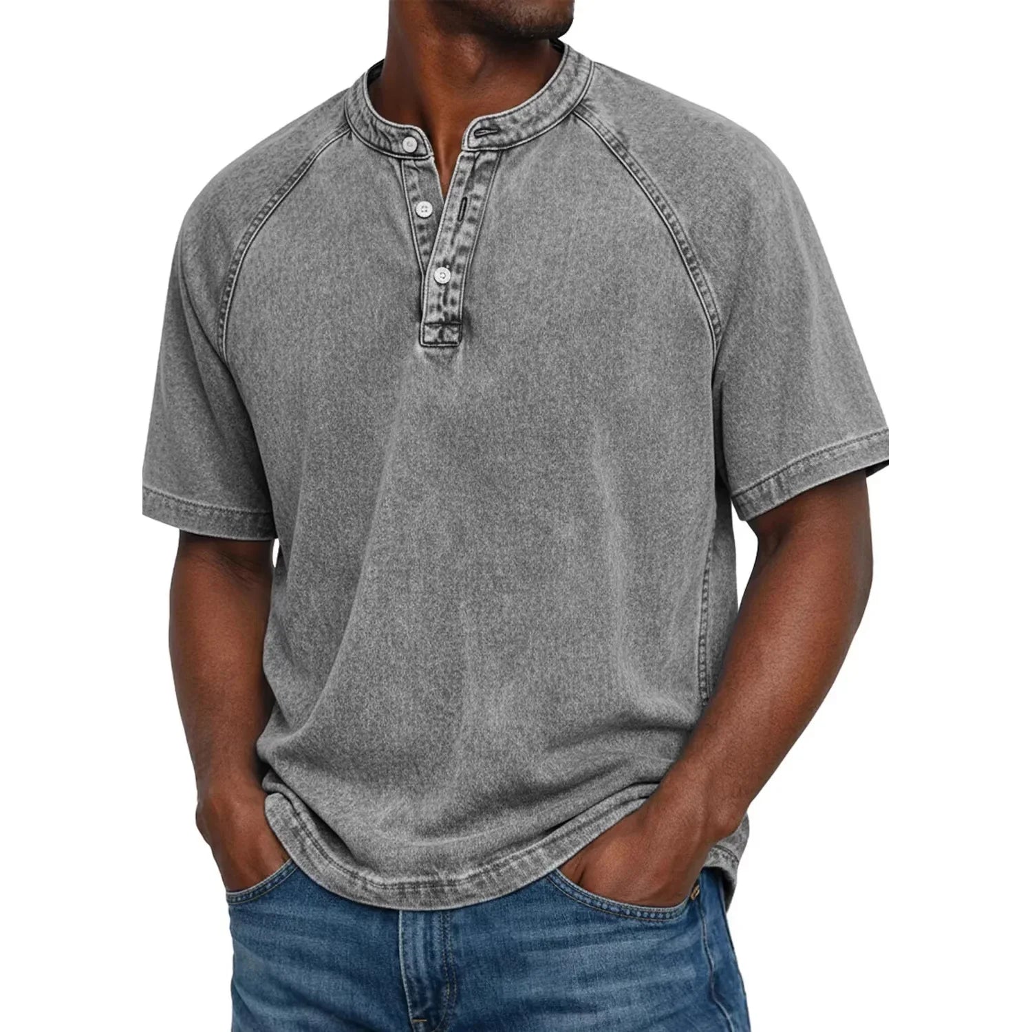 Ben - Vintage Men's Shirt With Buttons
