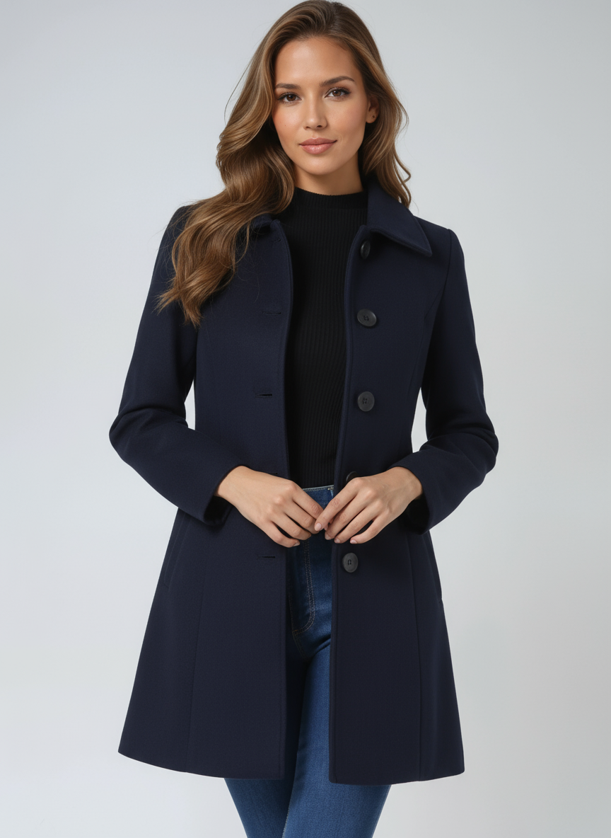 Jenny - Single Breasted Winter Trench Coat