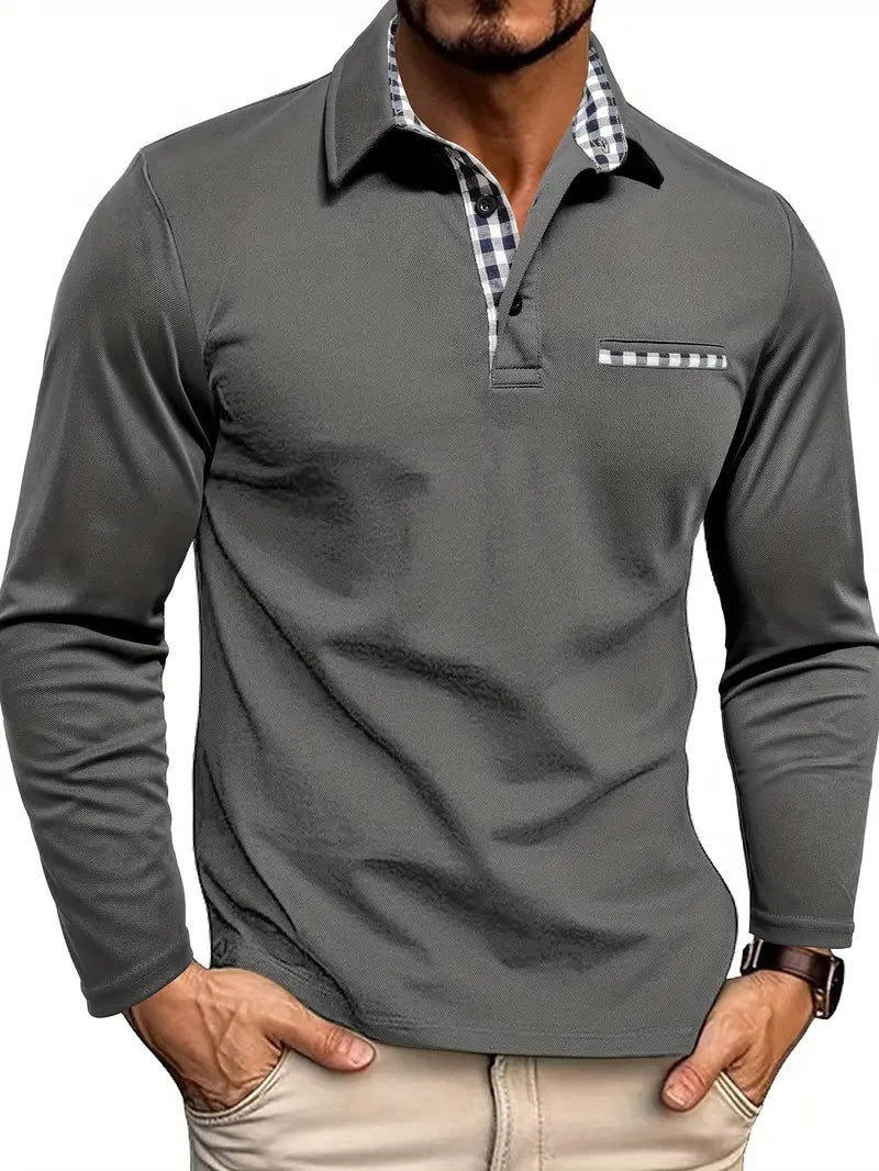Gavin™ - Long Sleeve Polo Shirt