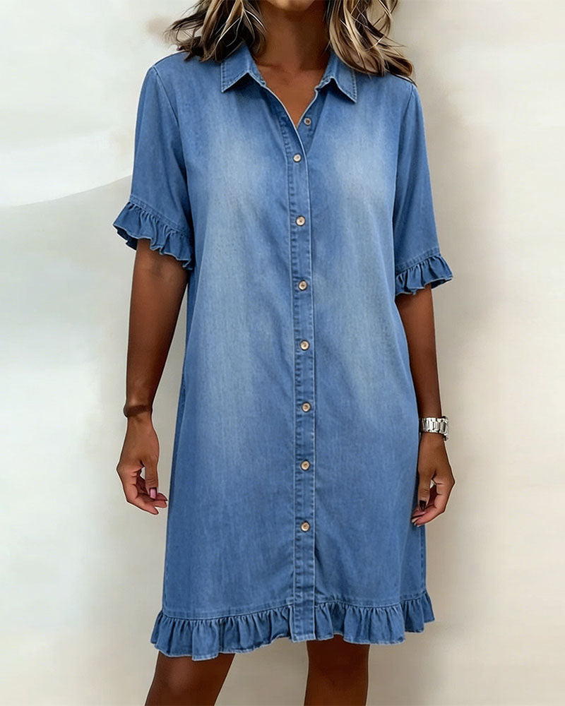 Alyssa | Comfortable Denim Dress with Flattering Shape