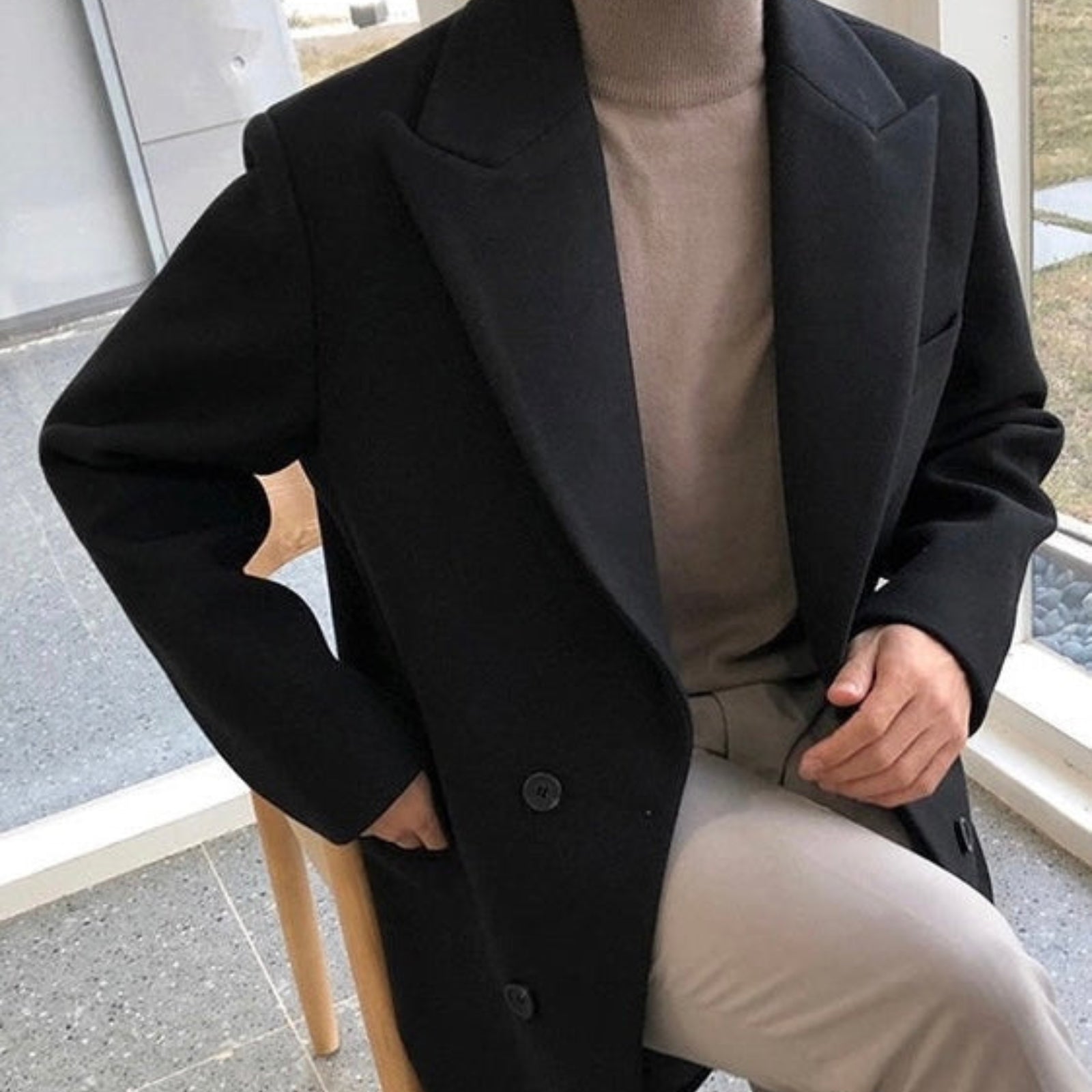 O'Dara | ELEGANT DOUBLE-BREASTED COAT FOR MEN