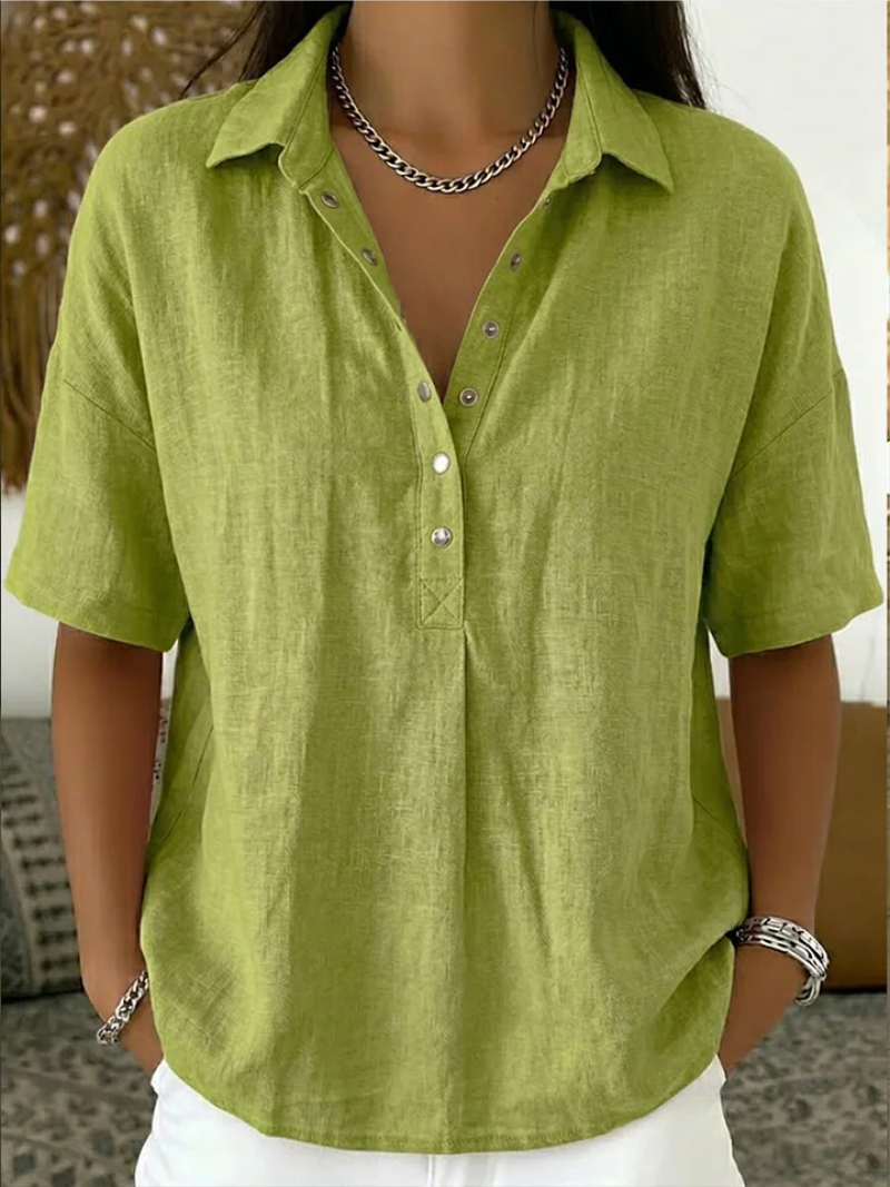 Niamh - Blouse with collar and button detail (TEMPORARILY 1+1 FREE!)