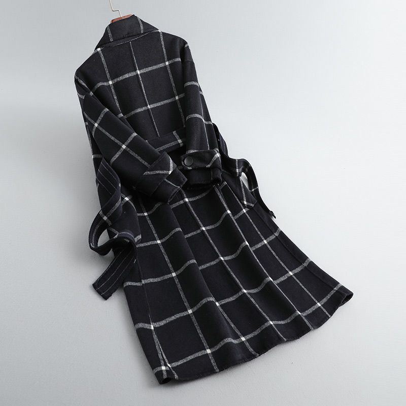Vanessa | Elegant Checked Wool Coat
