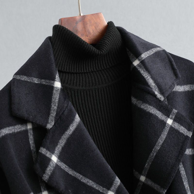 Vanessa | Elegant Checked Wool Coat
