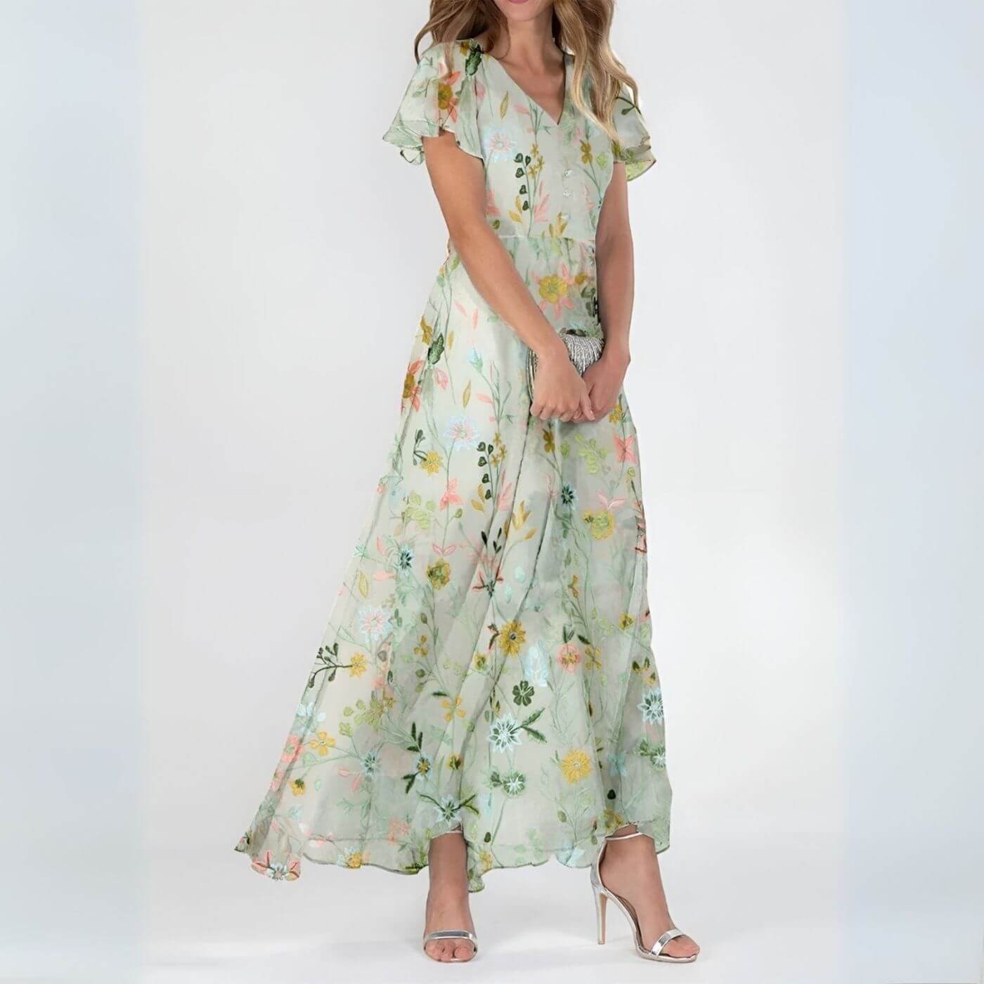 Regina - Floral V-Neck Maxi Dress for Summer