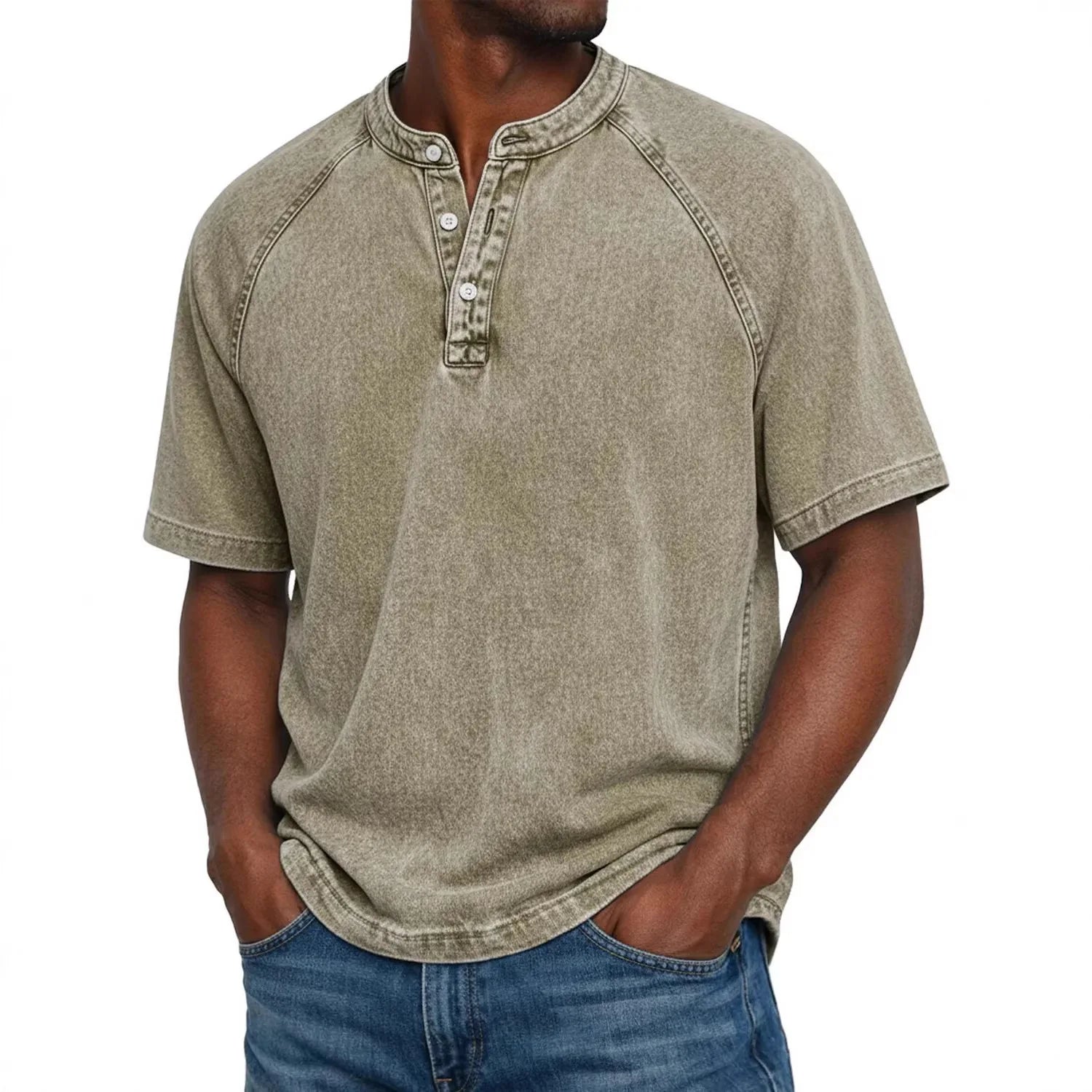 Ben - Vintage Men's Shirt With Buttons